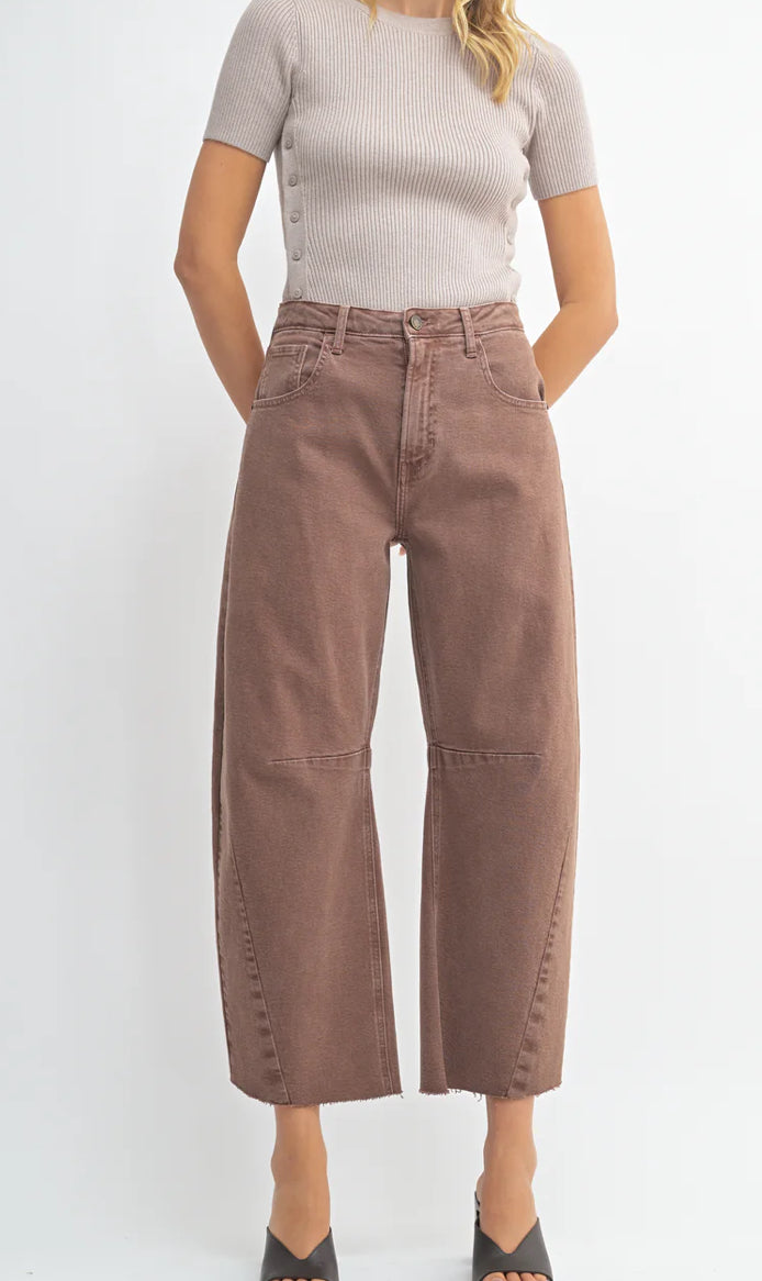 Barrel Jean With Seams