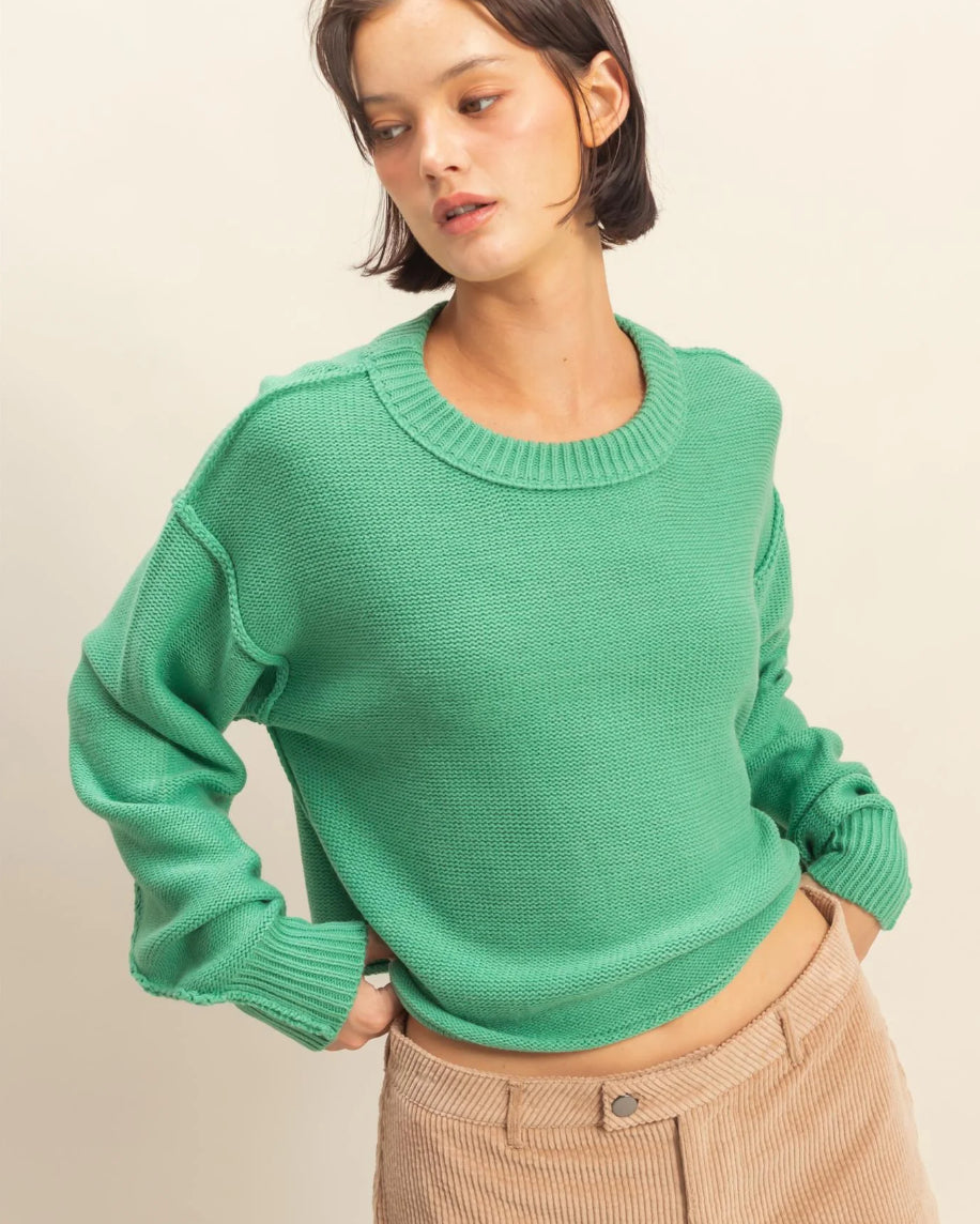 Cropped Oversized Sweater