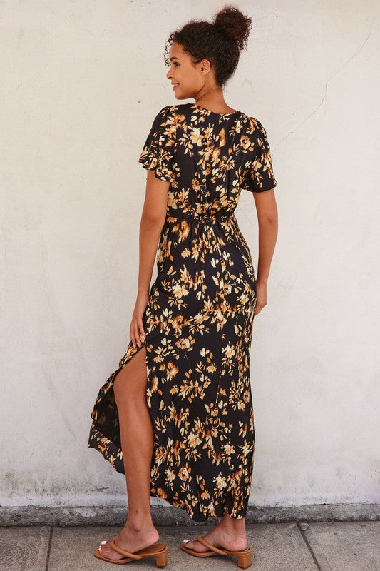 Midnight Glow Short Sleeve Maxi Dress
