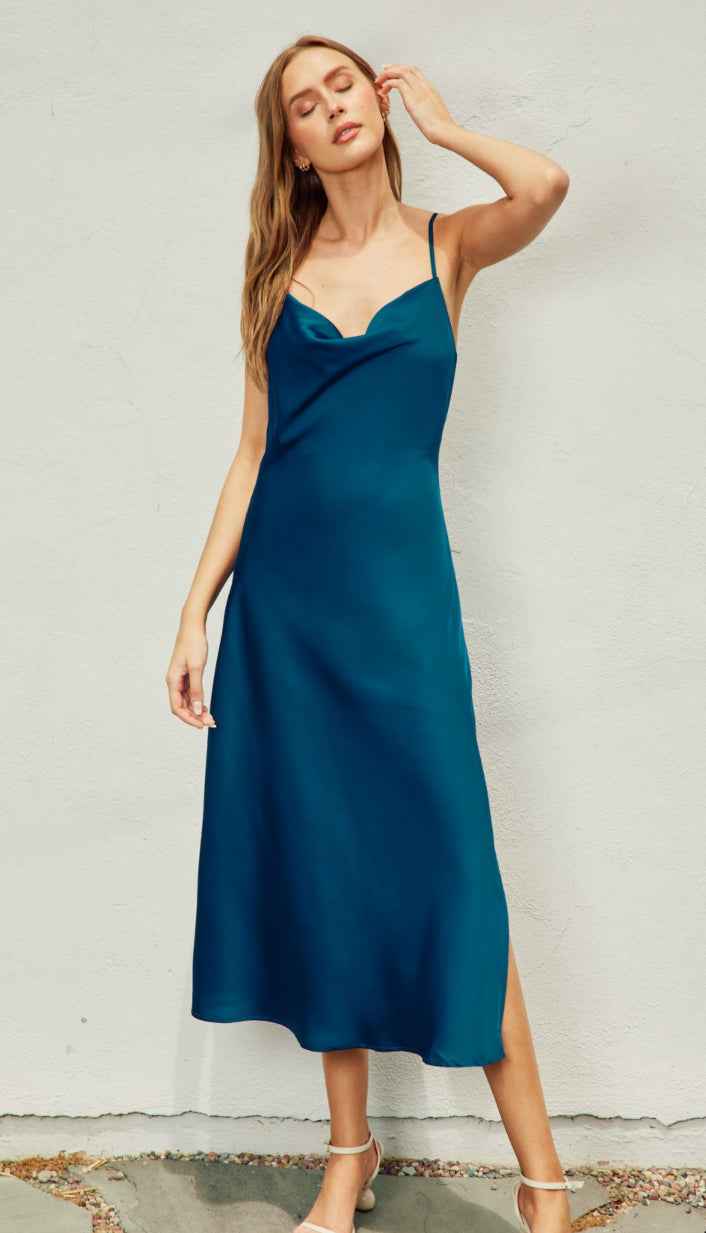 Cowl Neck Slip Dress