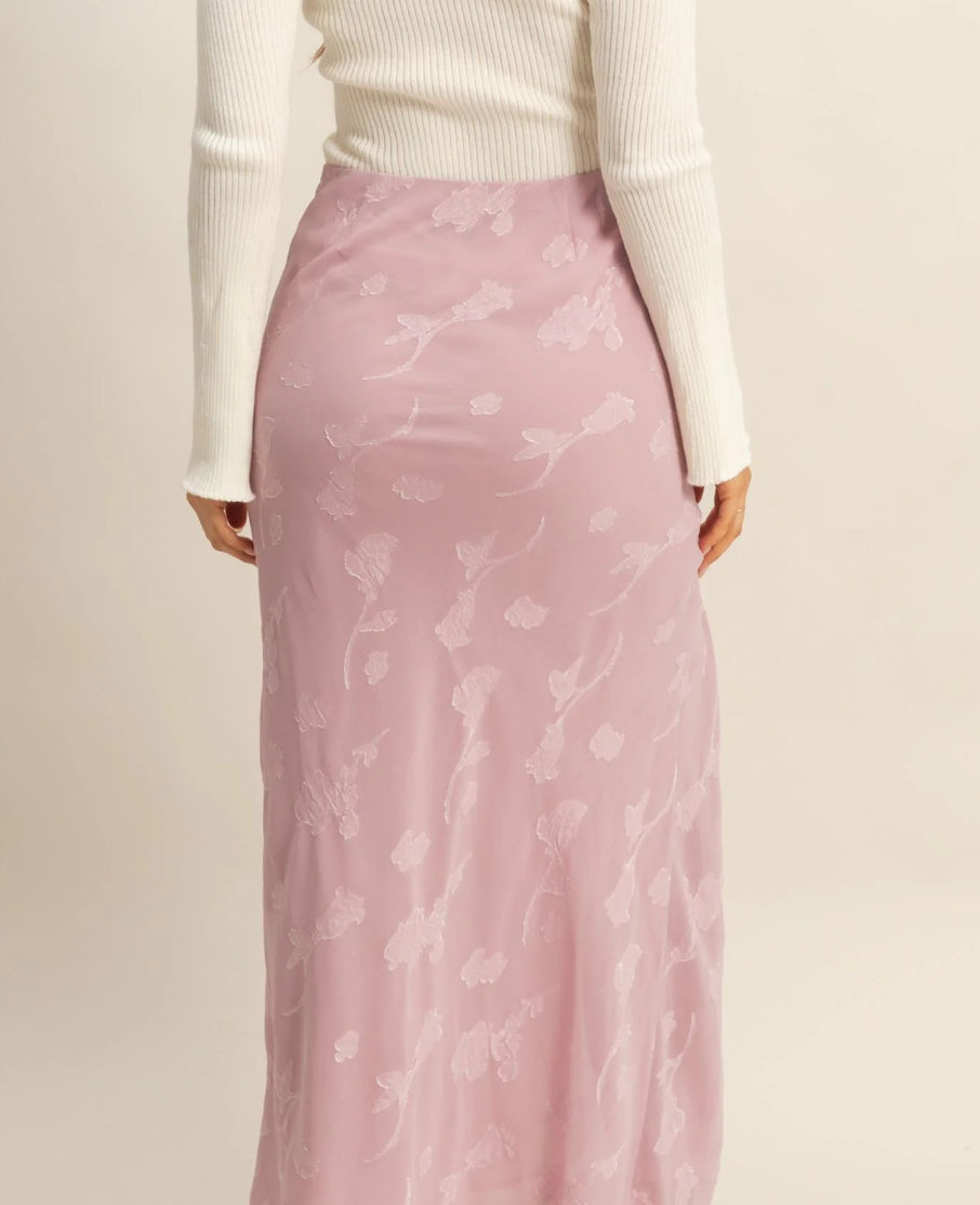 Floral Maxi Skirt With Bow Detail