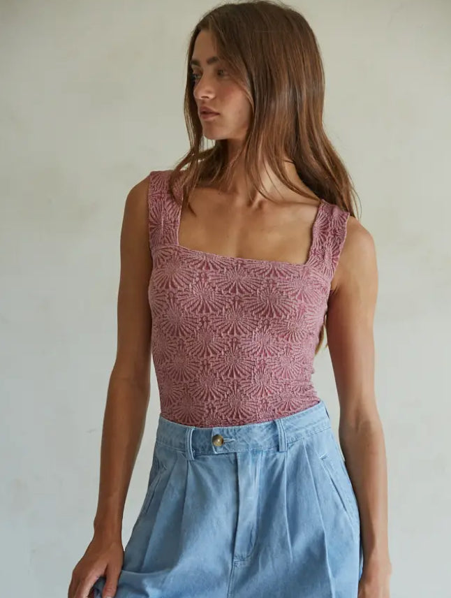 Knit Modal Nylon Crop Tank