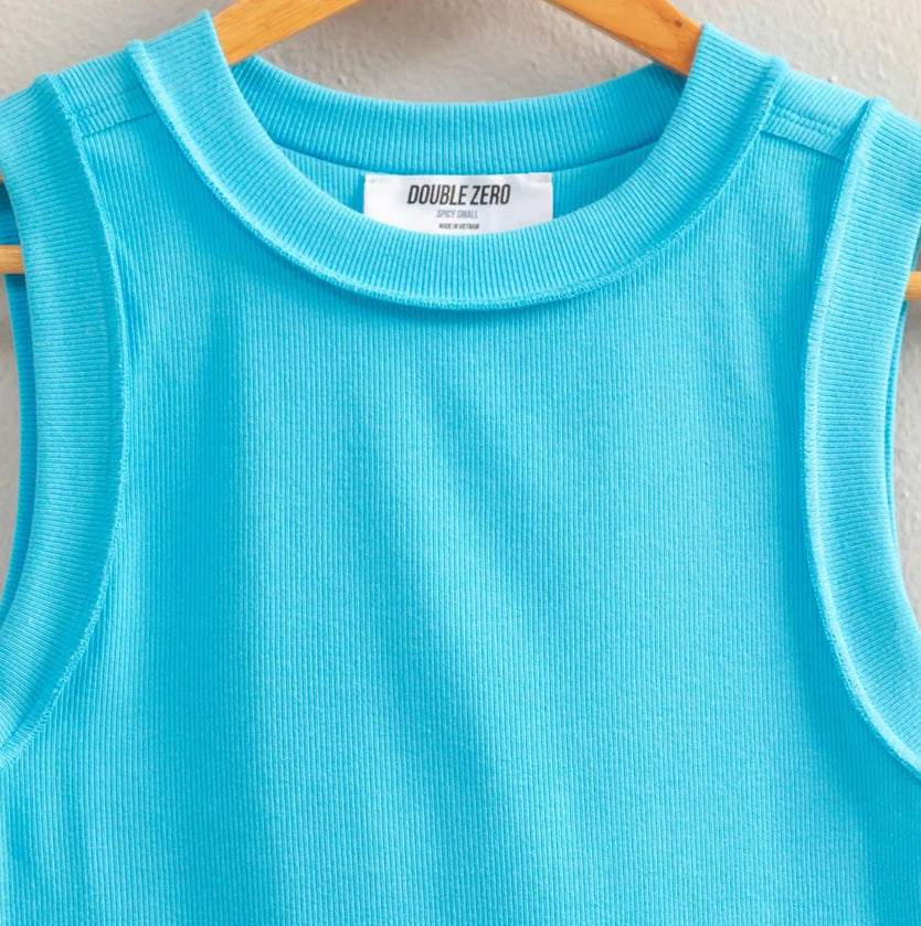Round Neck Ribbed Tank