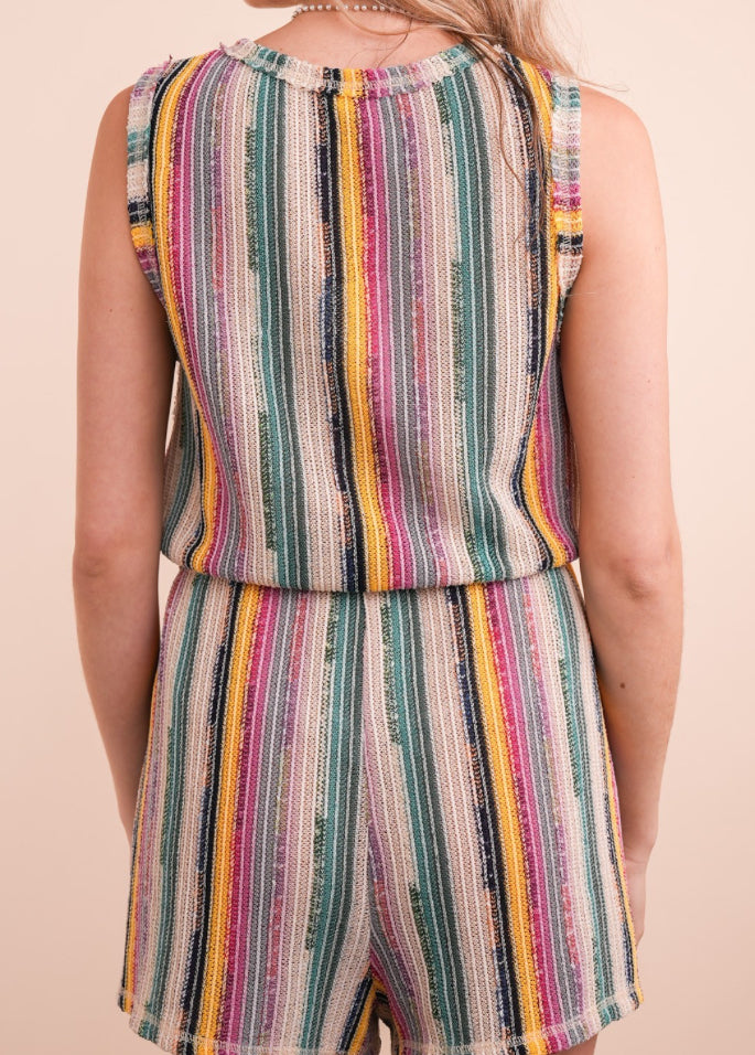 Crochet Striped Summer Romper