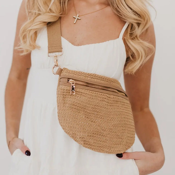 Woven Straw Crossbody