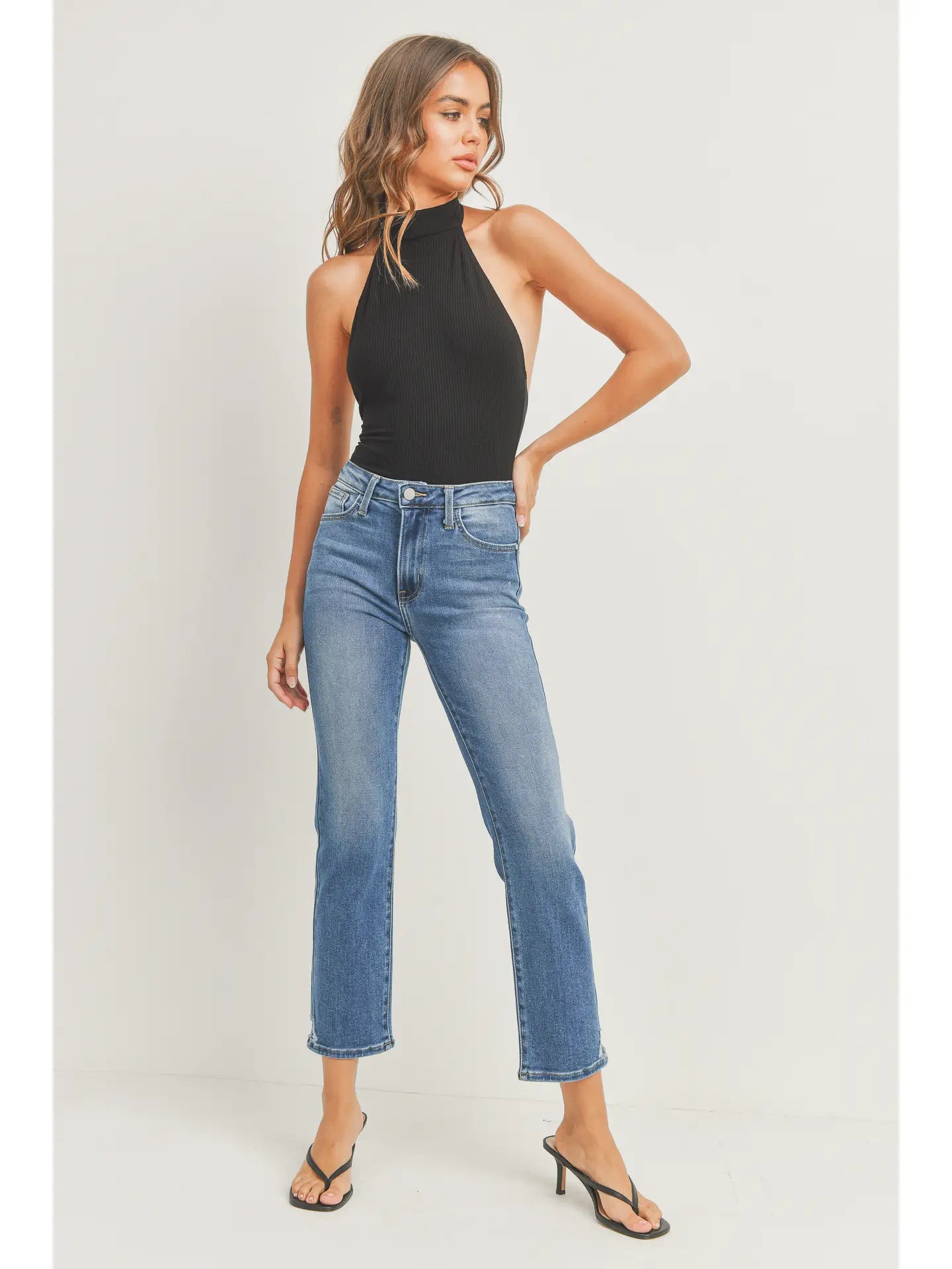 Slim Straight w/ Distress